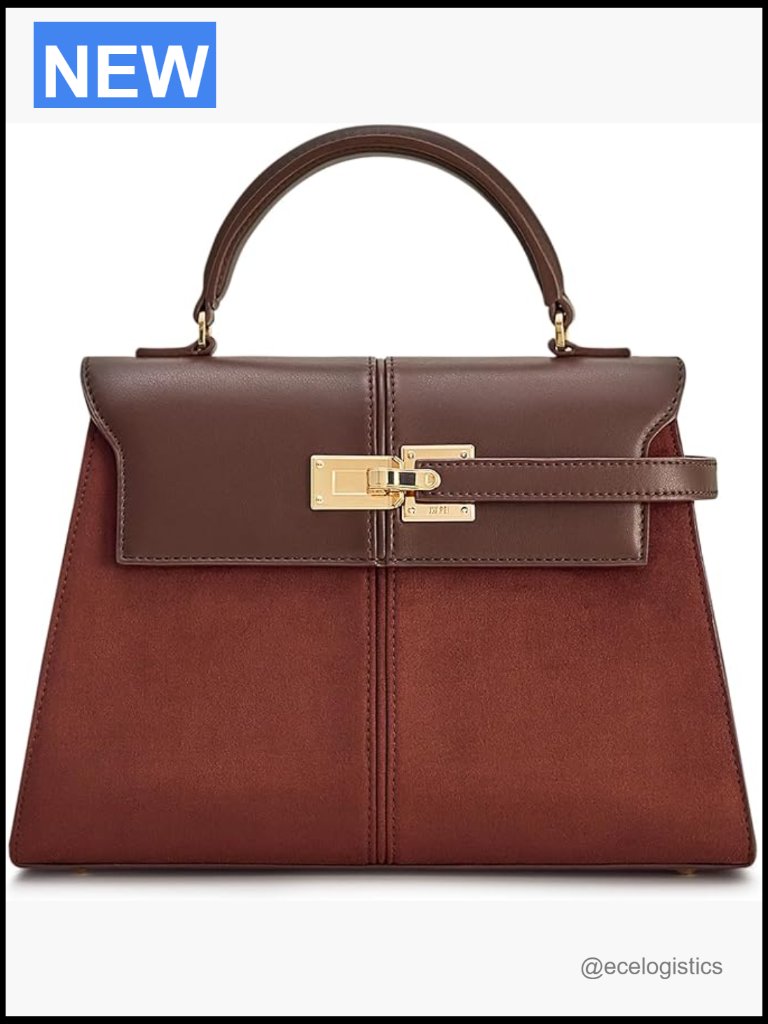 Large Vegan Leather Top Handle Satchel With Crossbody Strap